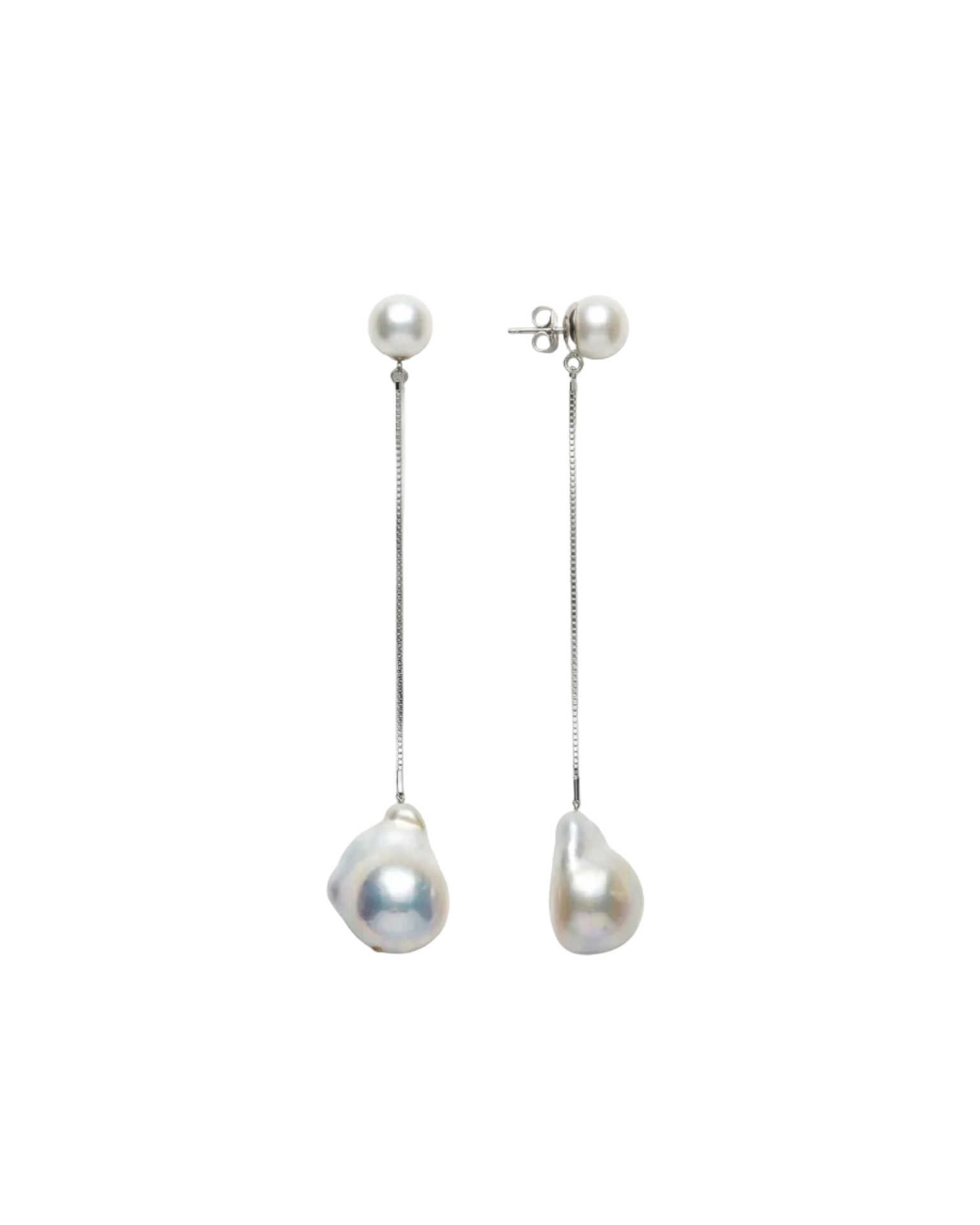 2 Way Freshwater Pearl Drop Earrings