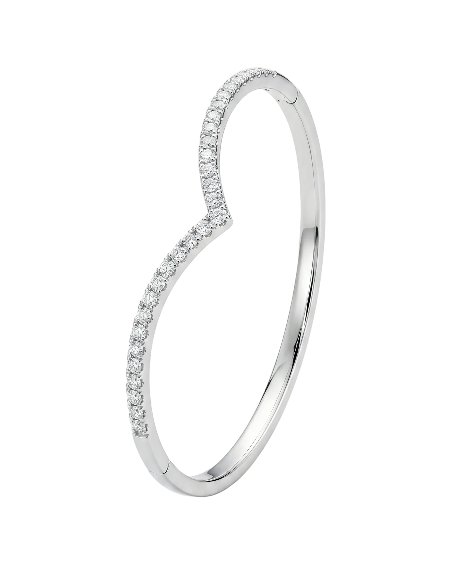 V-shaped Diamond Bangle
