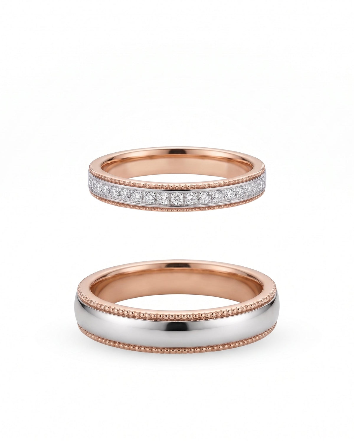 Beaded Wedding Rings