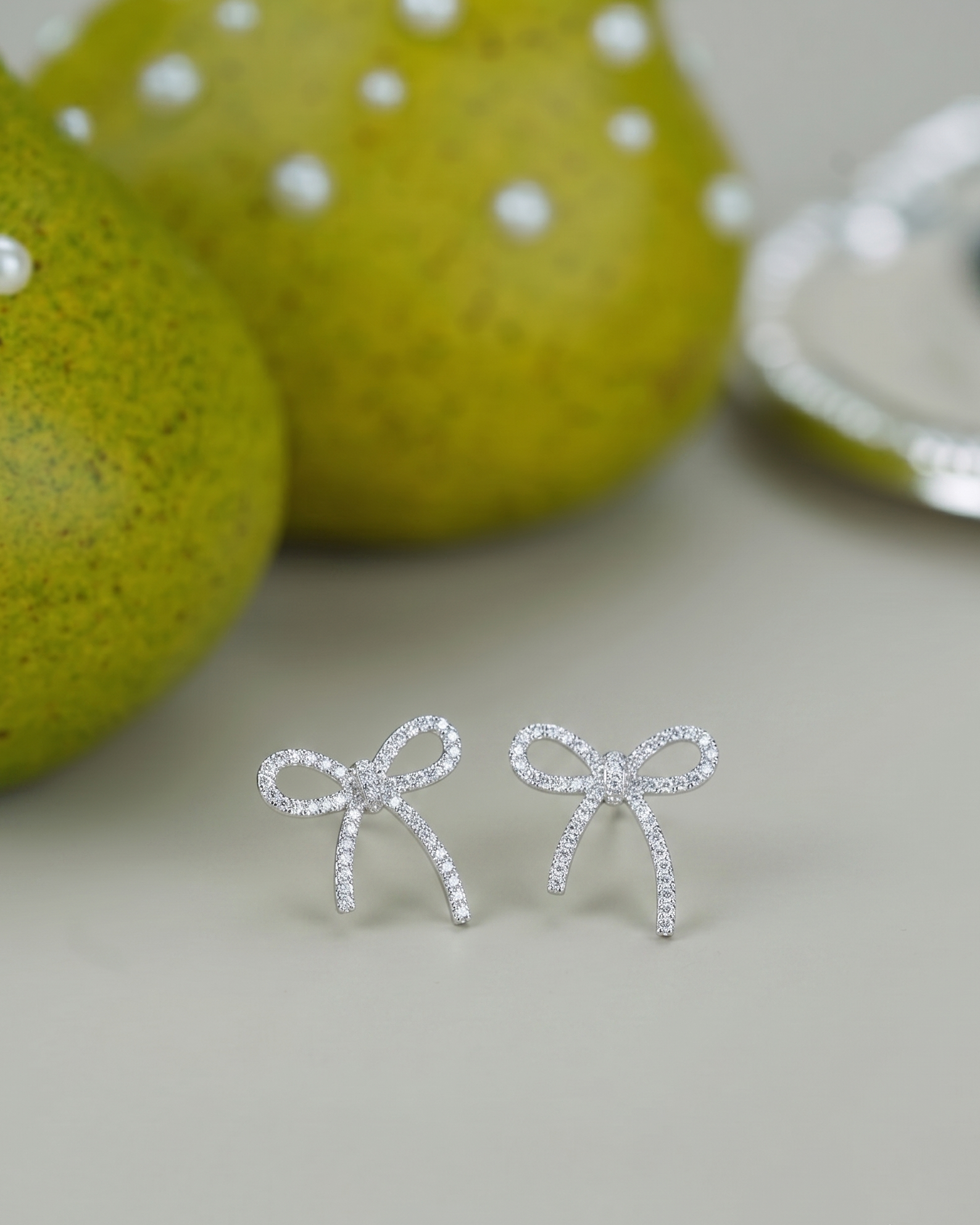 Butterfly Knot Diamond Earrings