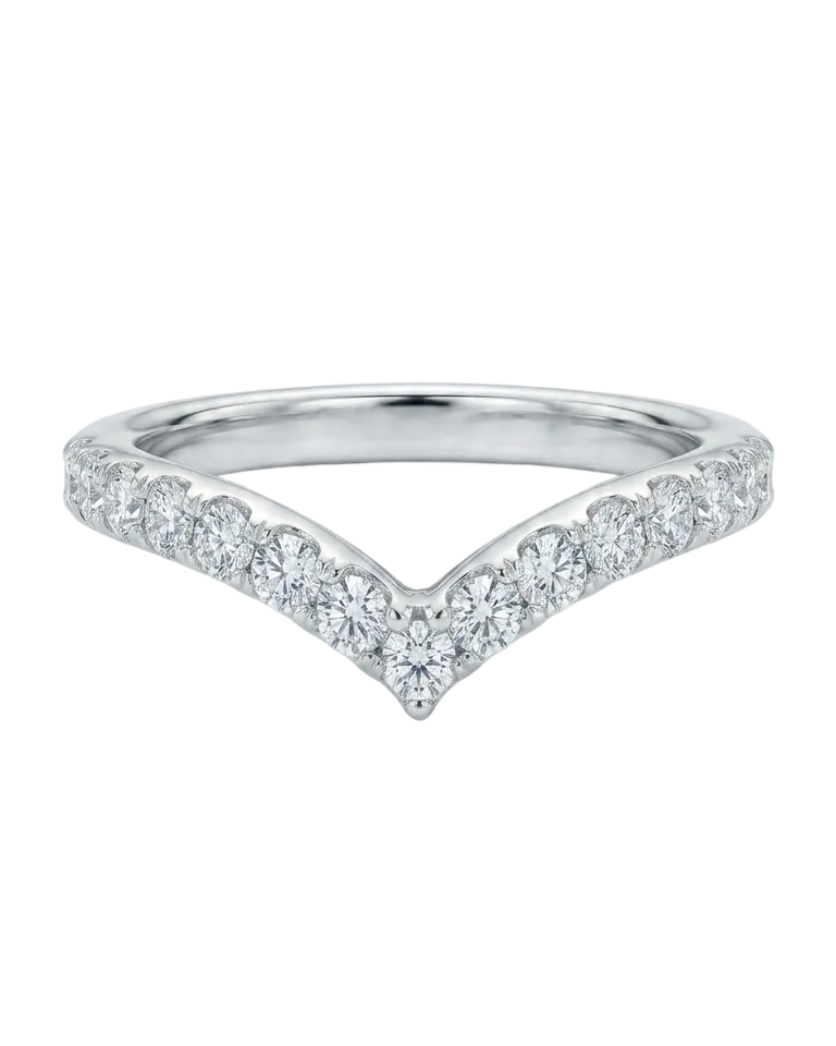 V-shaped Diamond Band