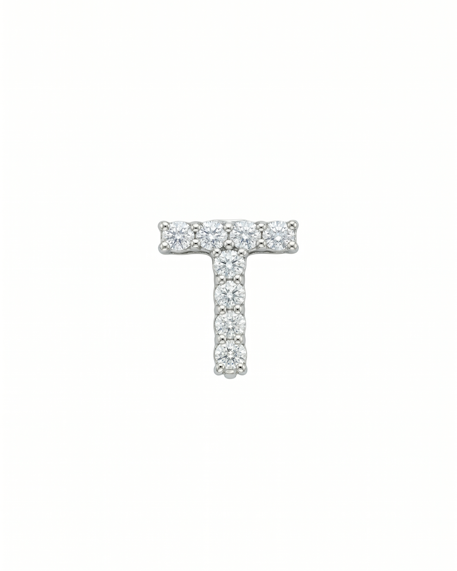 Initial "T" Diamond Pendant