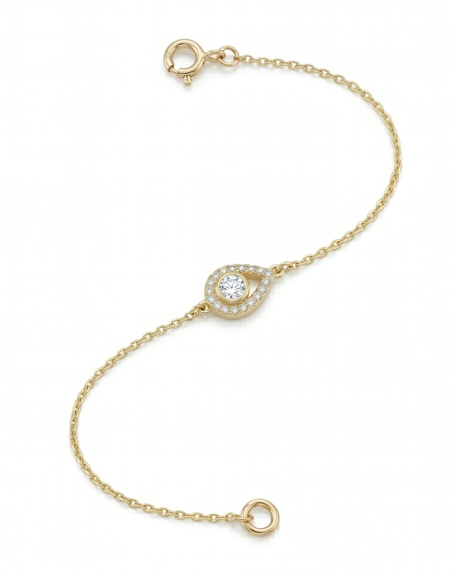 Alina Pear-shaped and Round Diamond Bracelet