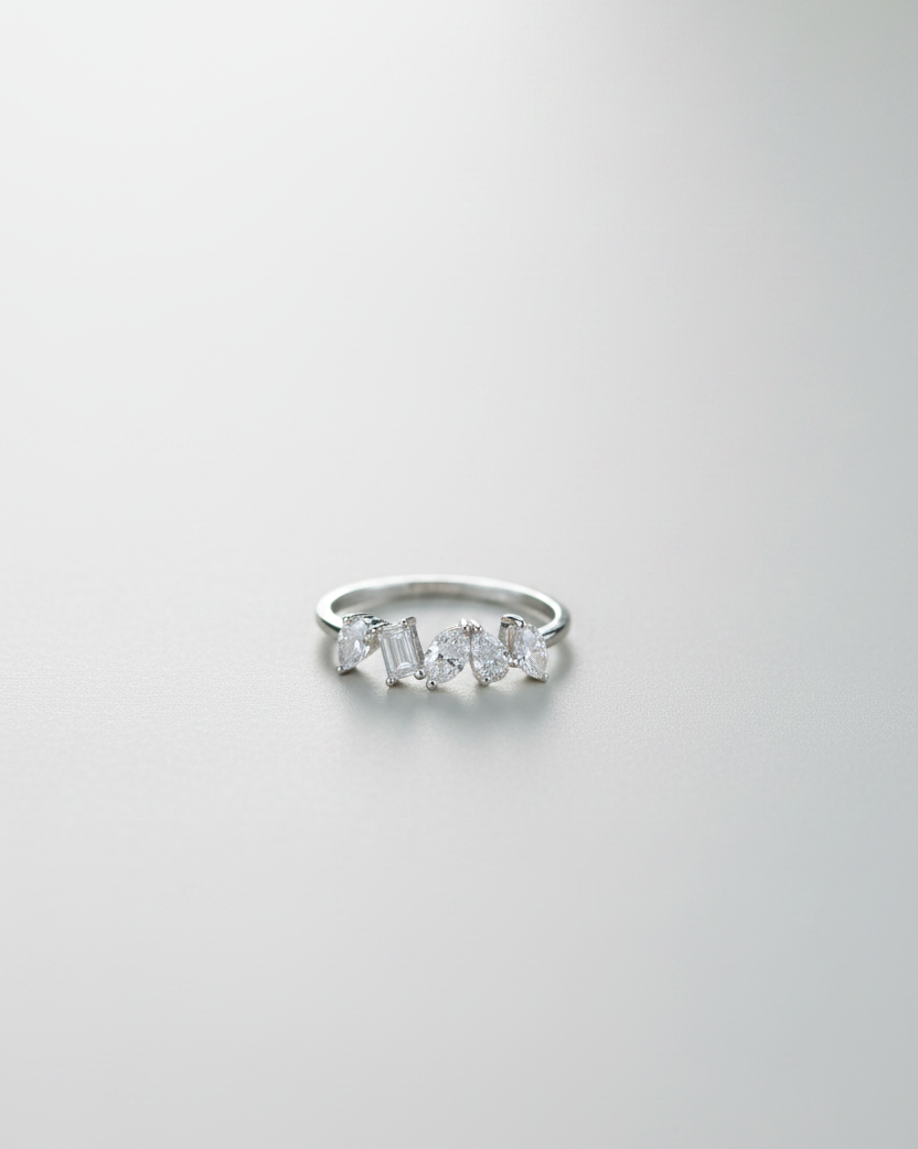 Mixed-Cut Diamond Ring
