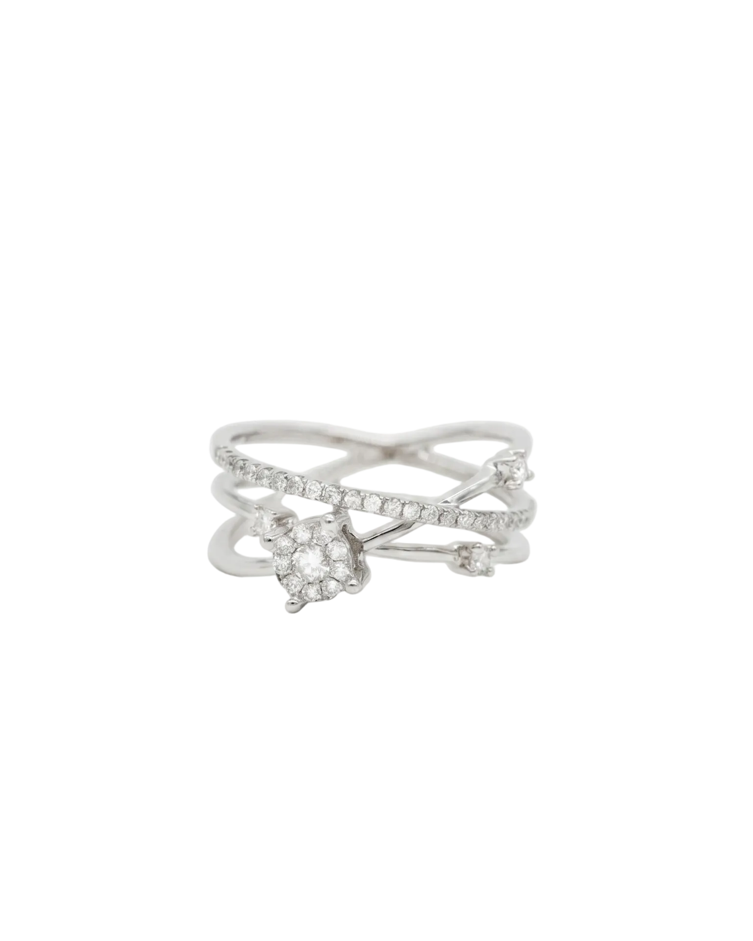 Festive Galaxy Diamond Cross Ring