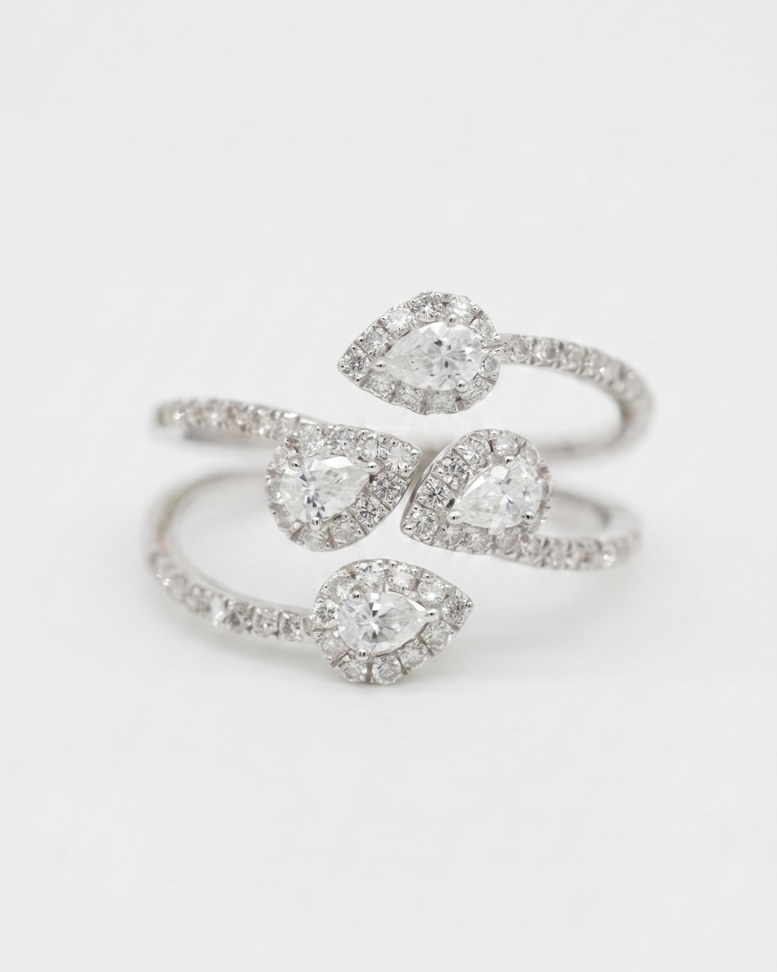 Multiple Pears Diamond Ring