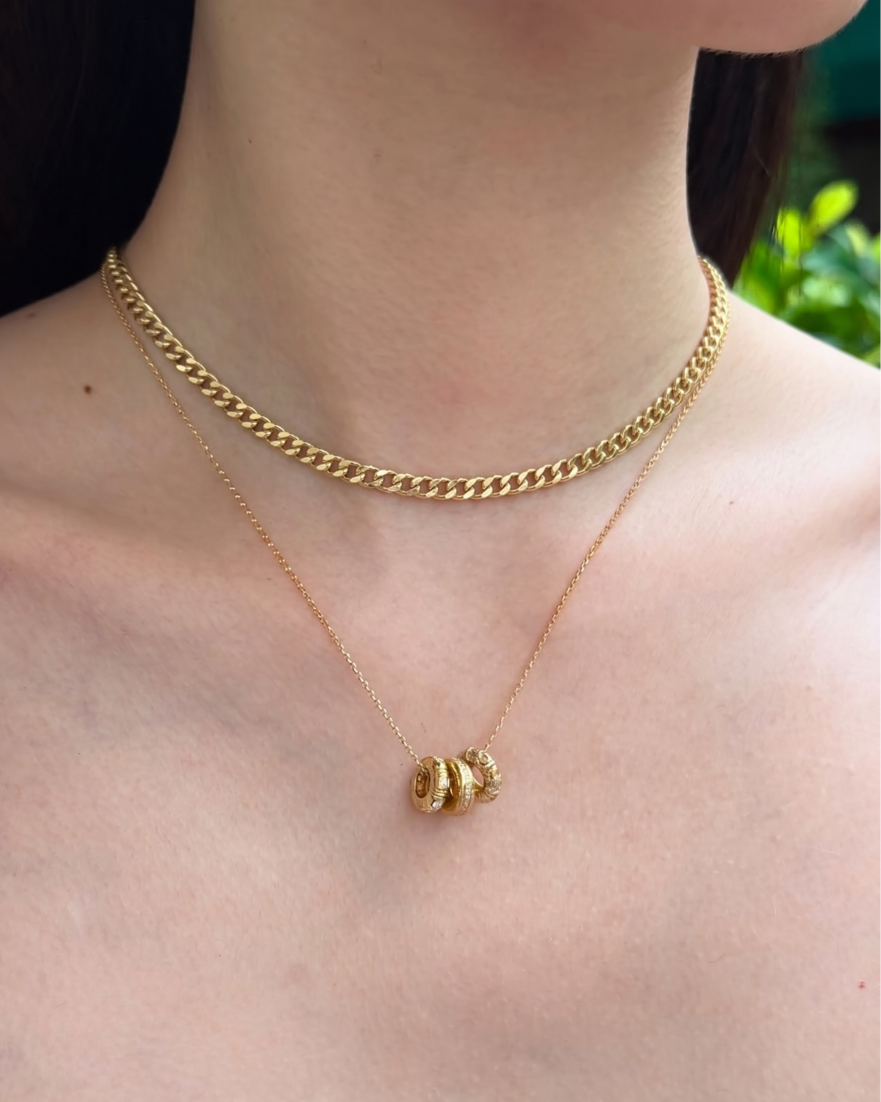 M Chain Link Italian Necklace