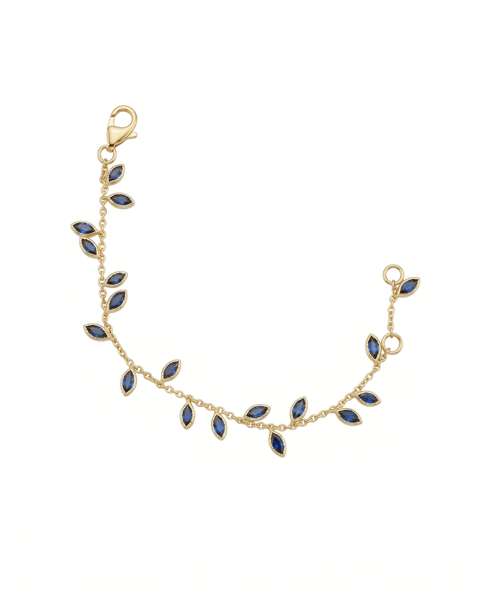 Blue Sapphire Leafs Bracelet