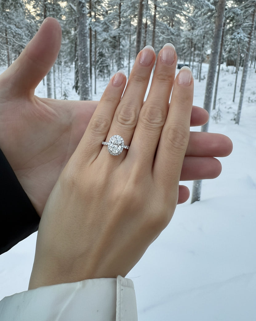 Oval-Shaped Diamond Ring