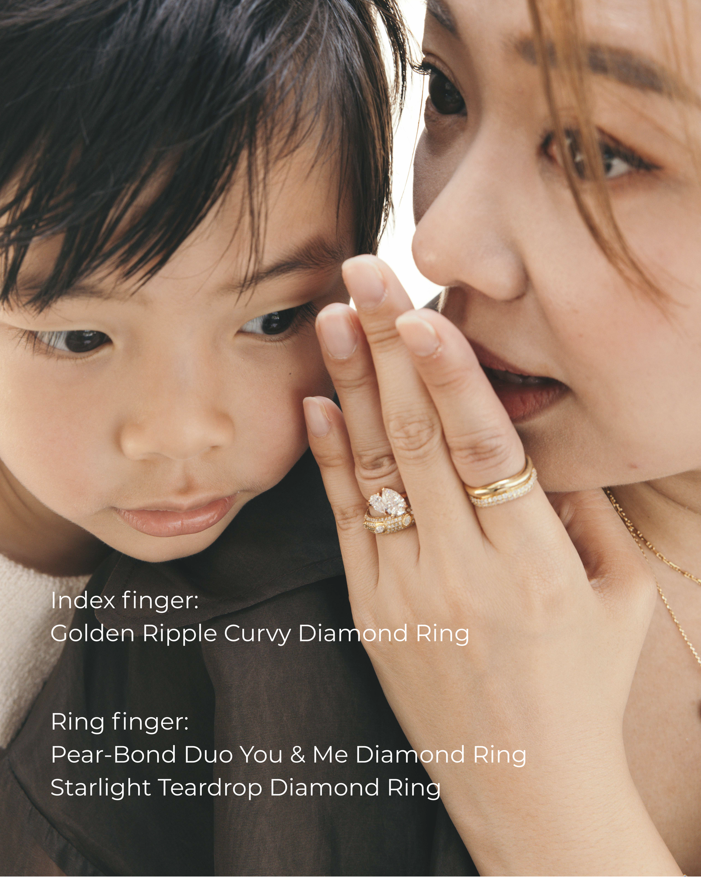 Starlight Teardrop Diamond Ring