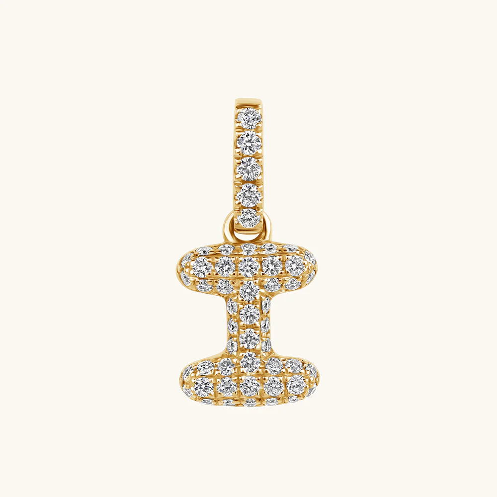 Bubble Initial Diamond Charm