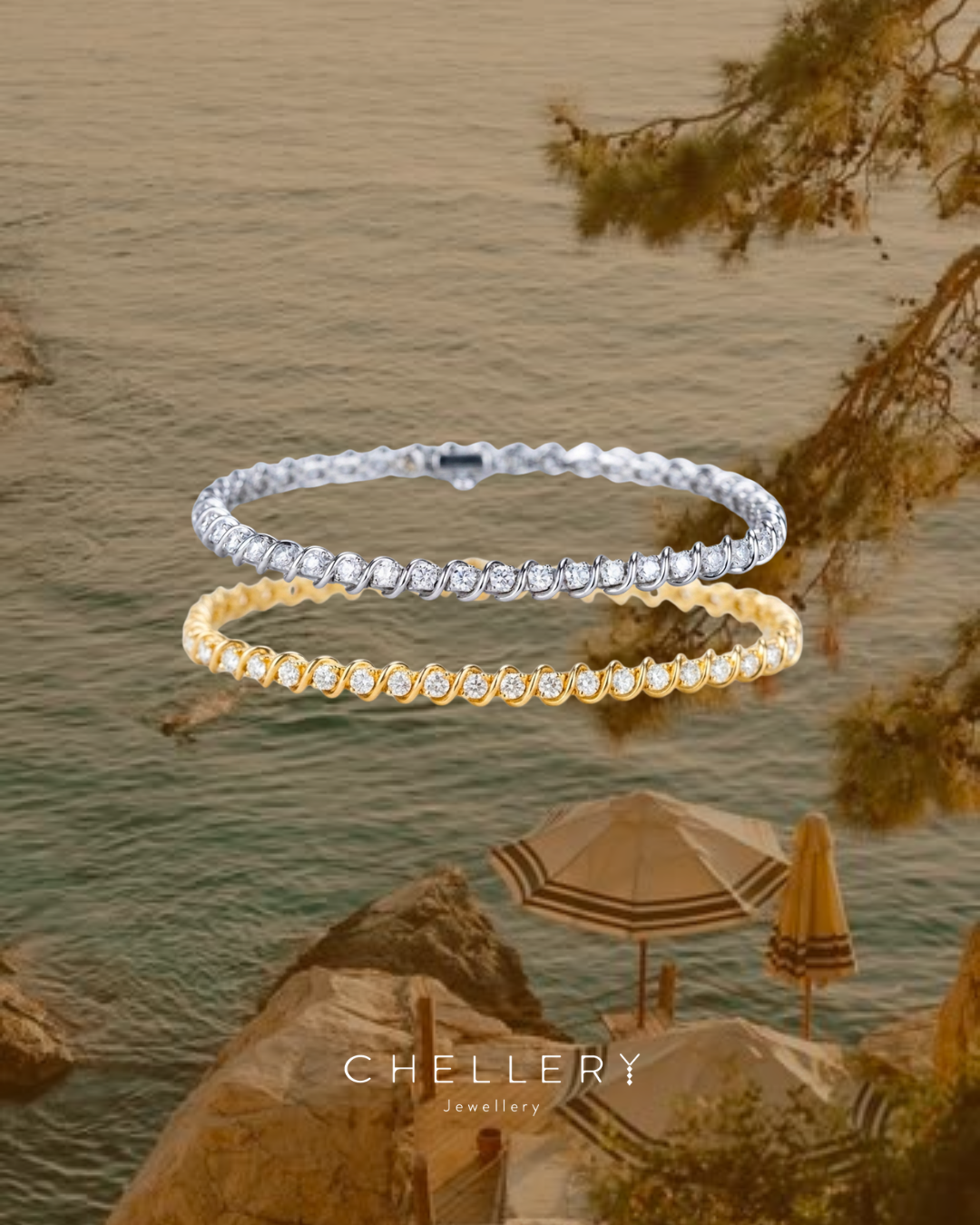 Spiral Twist Diamond Bracelet