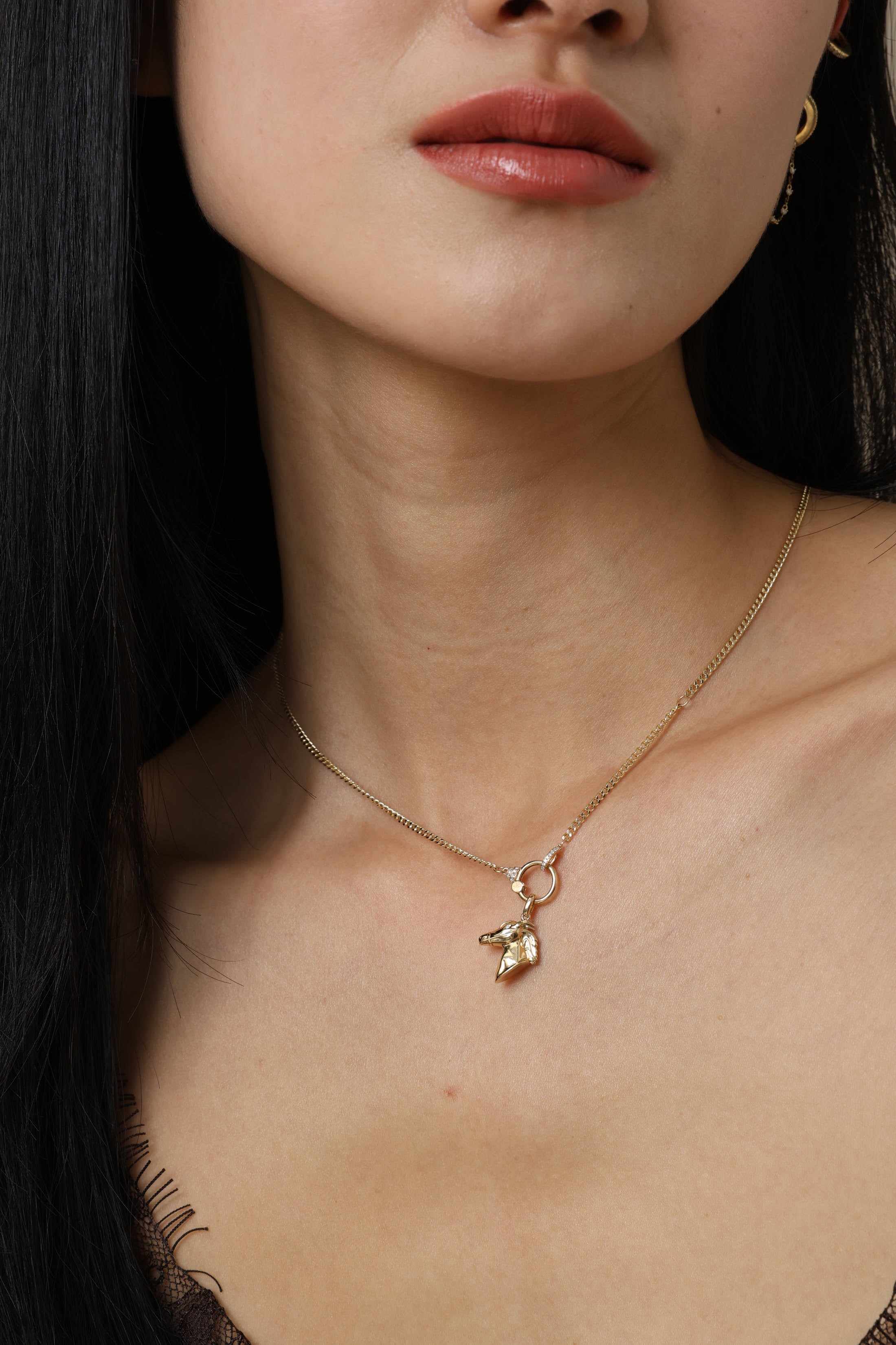Horse Head Charm Necklace