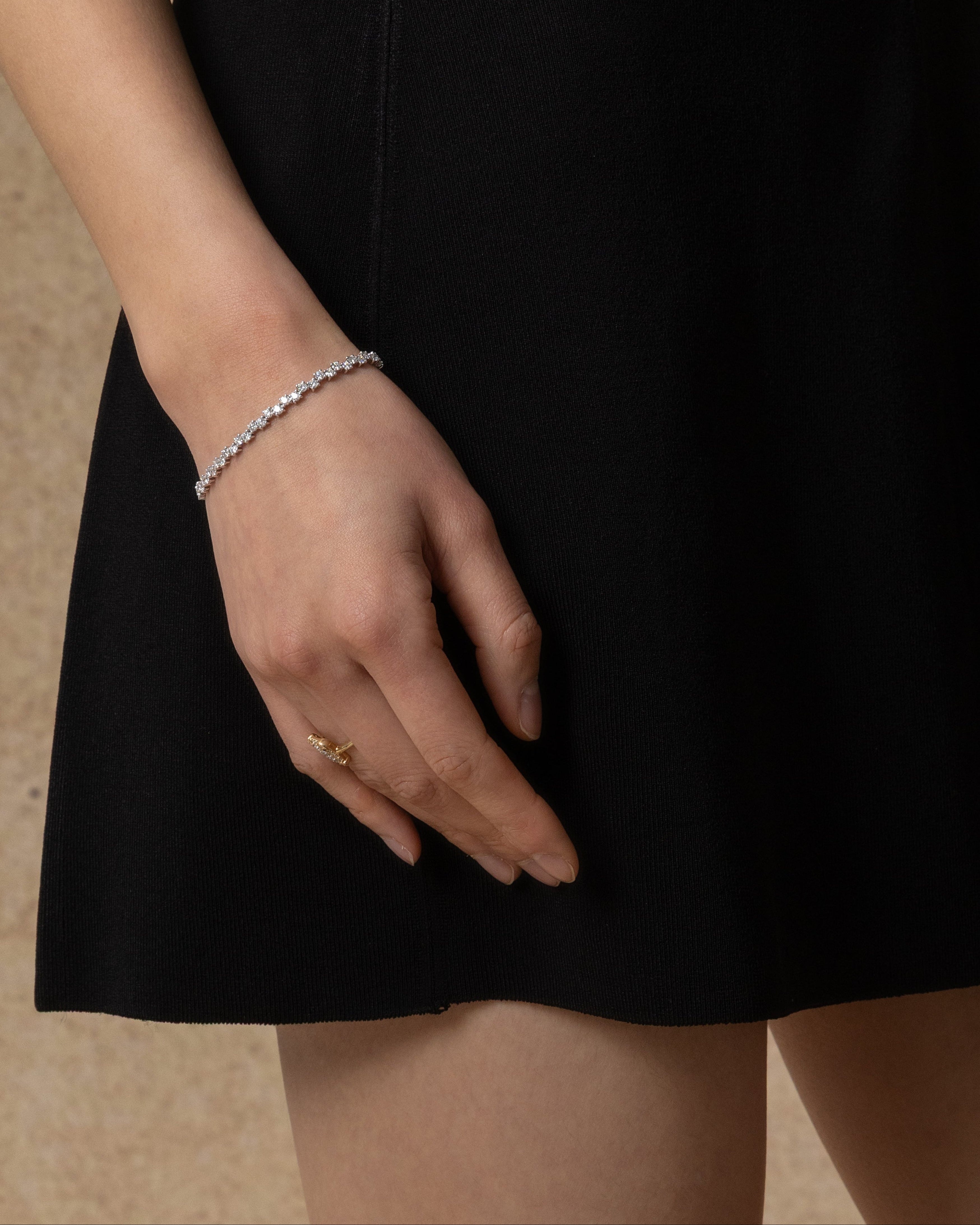 Zig Zag Diamond Tennis Bracelet