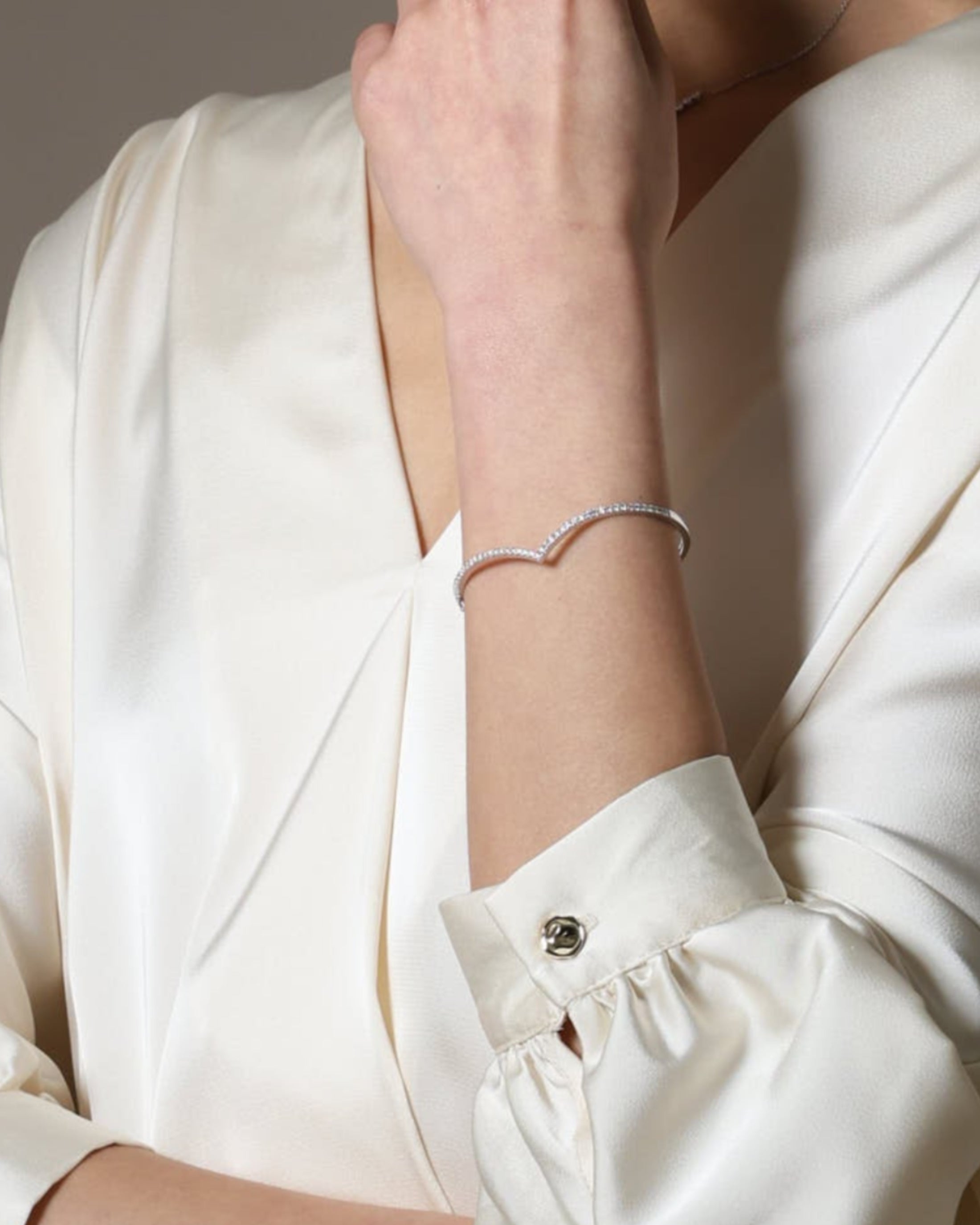 V-shape Diamond Bangle