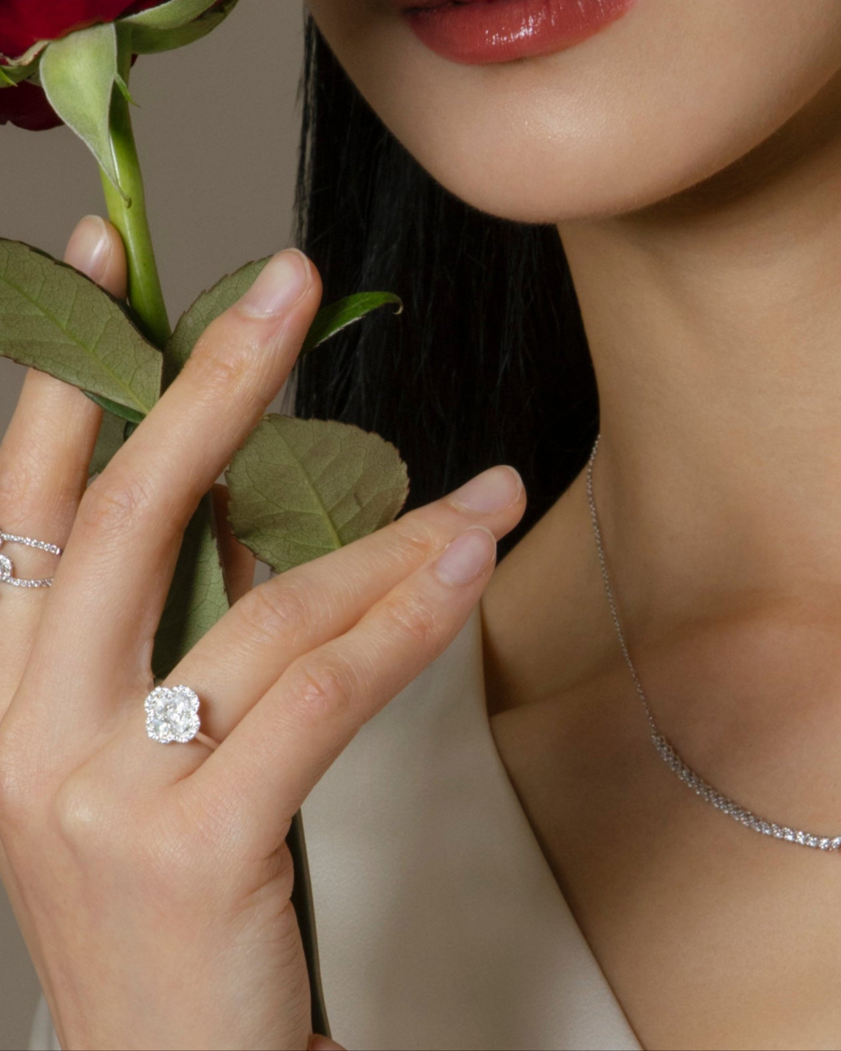 Clover Diamond Ring
