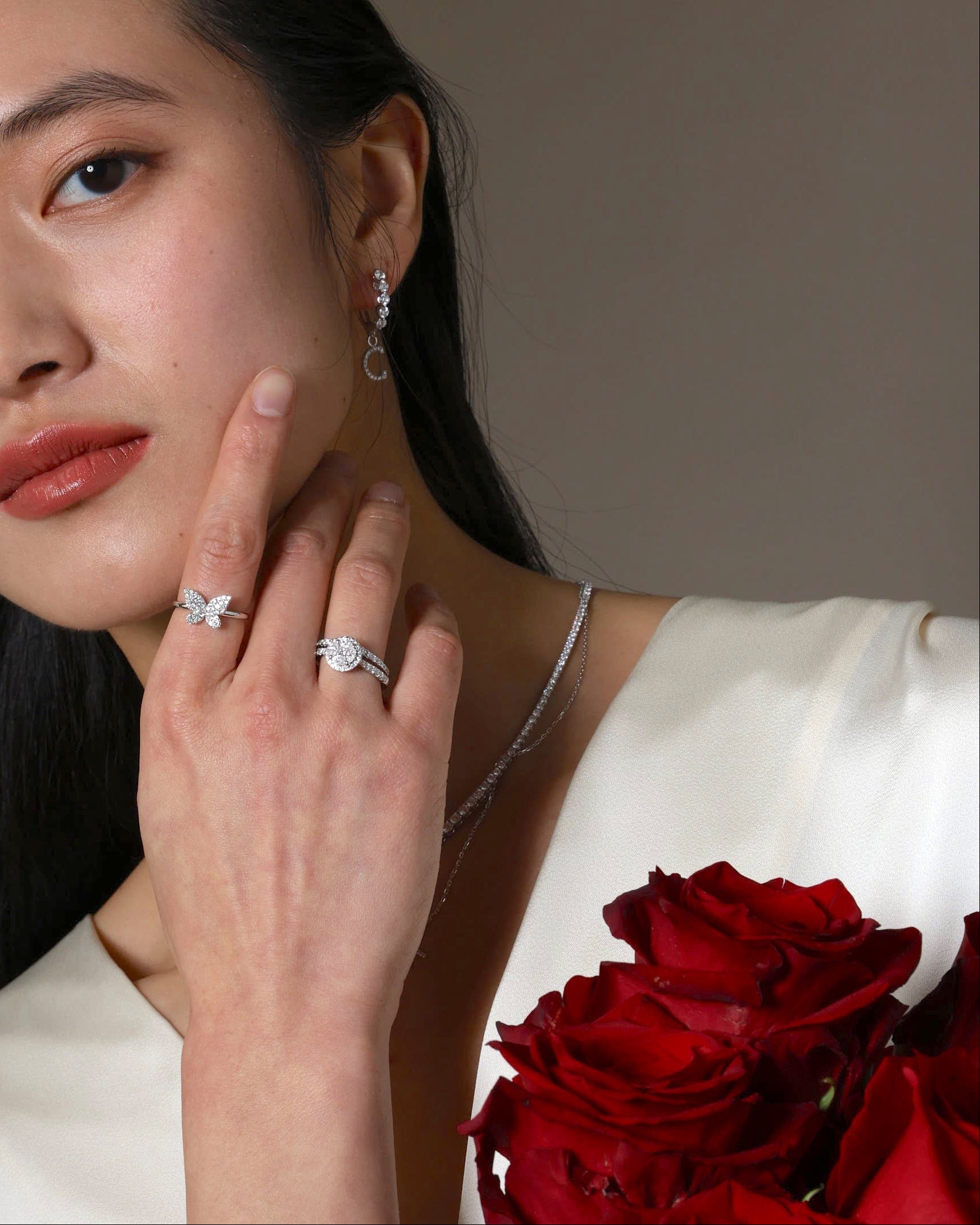 Pave Diamond Butterfly Ring