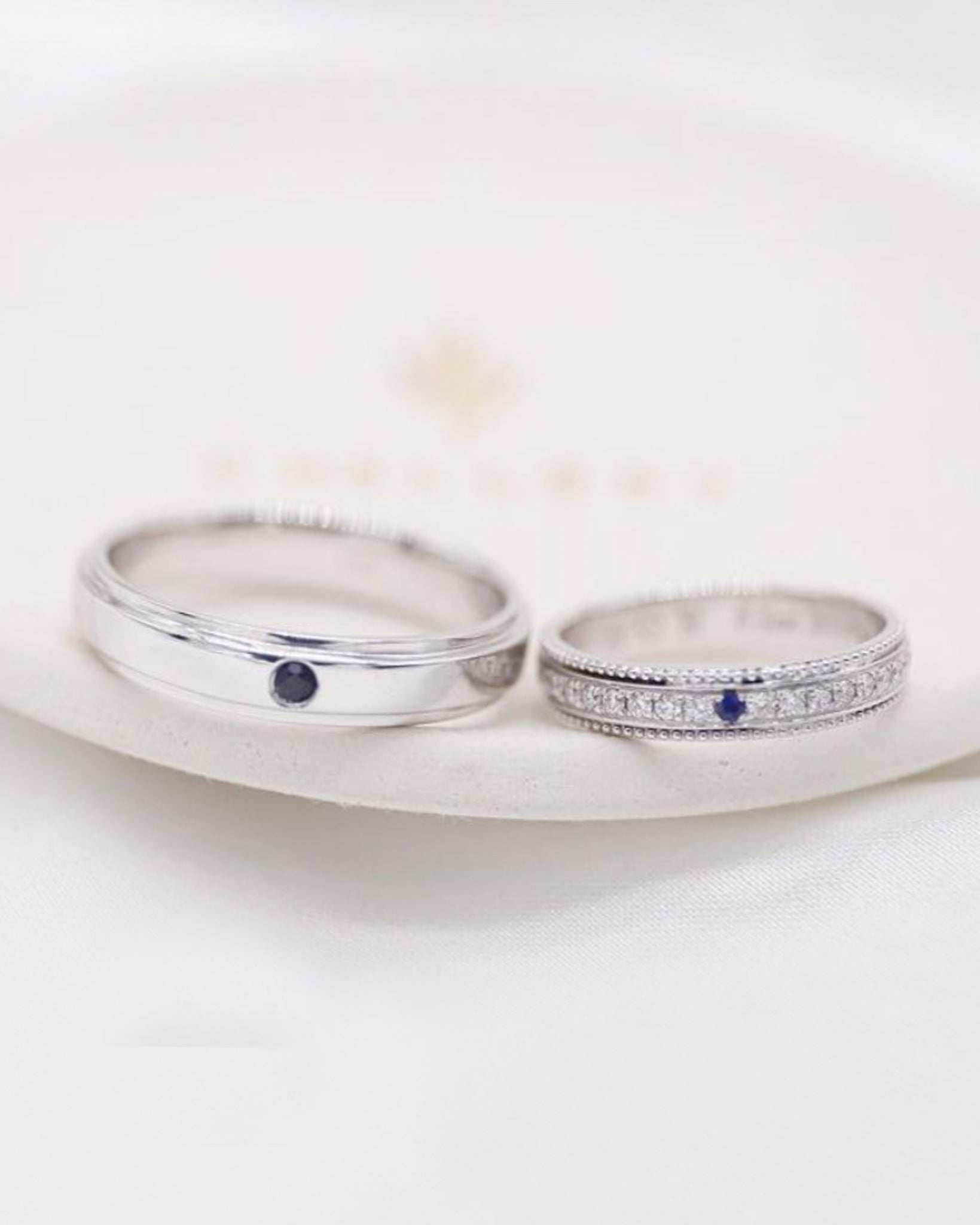 Sapphire Serenity Wedding Rings